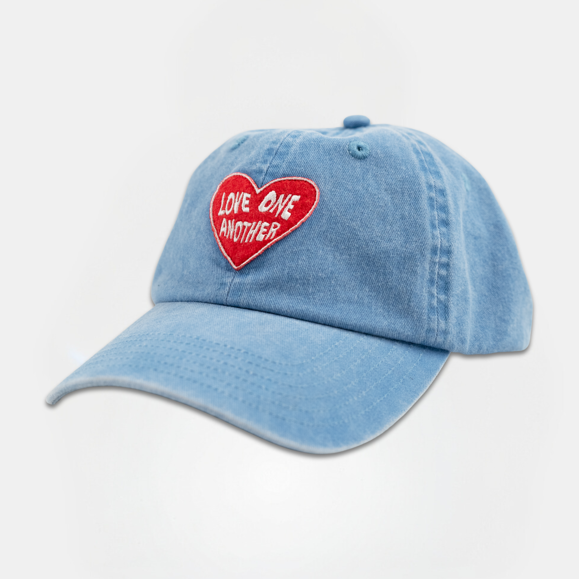 Stylish Dark Blue Denim Love Cap, NEW love fades recycled denim  main image 2