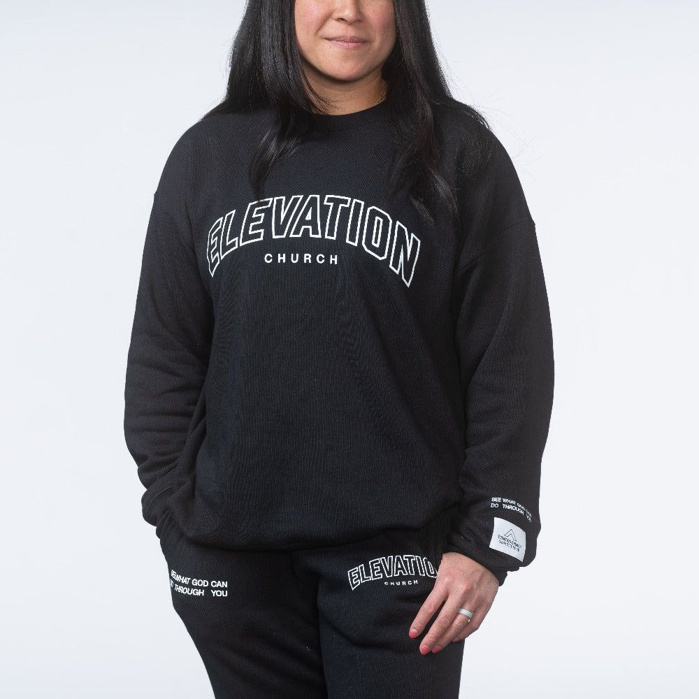 Elevation Black Crewneck