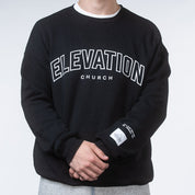 Elevation Black Crewneck