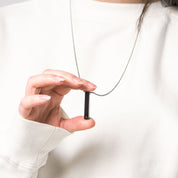 Elevation Vertical Bar Necklace - Black