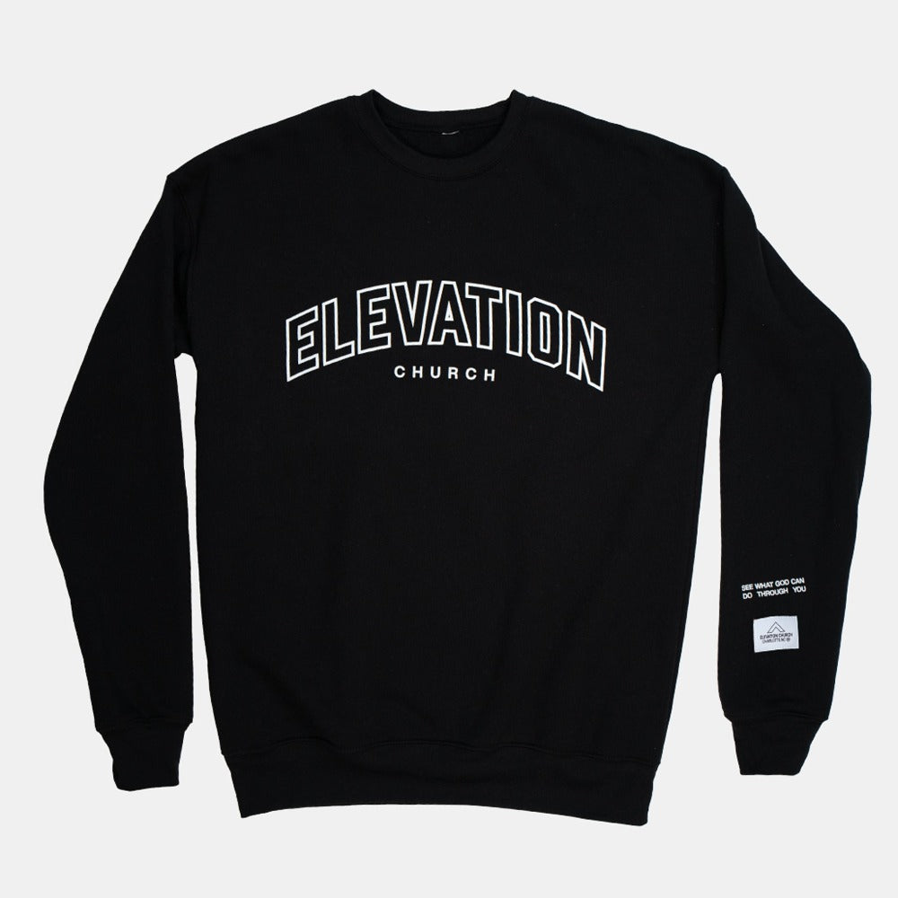 Elevation Black Crewneck