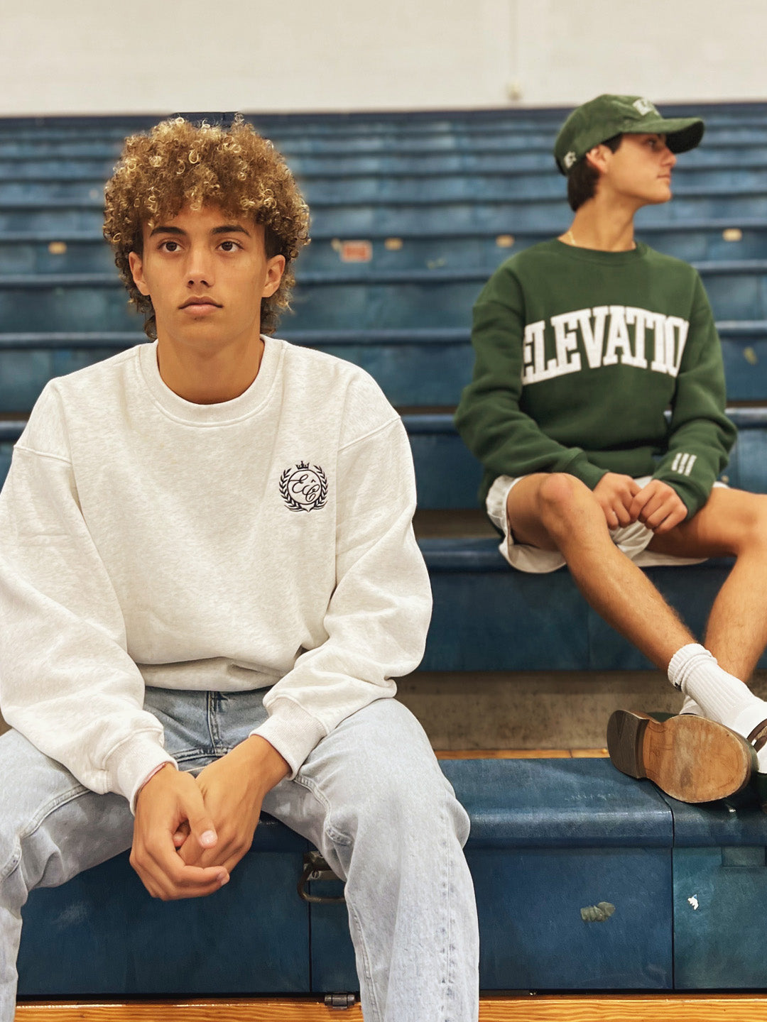 Grey EC Crest Crewneck