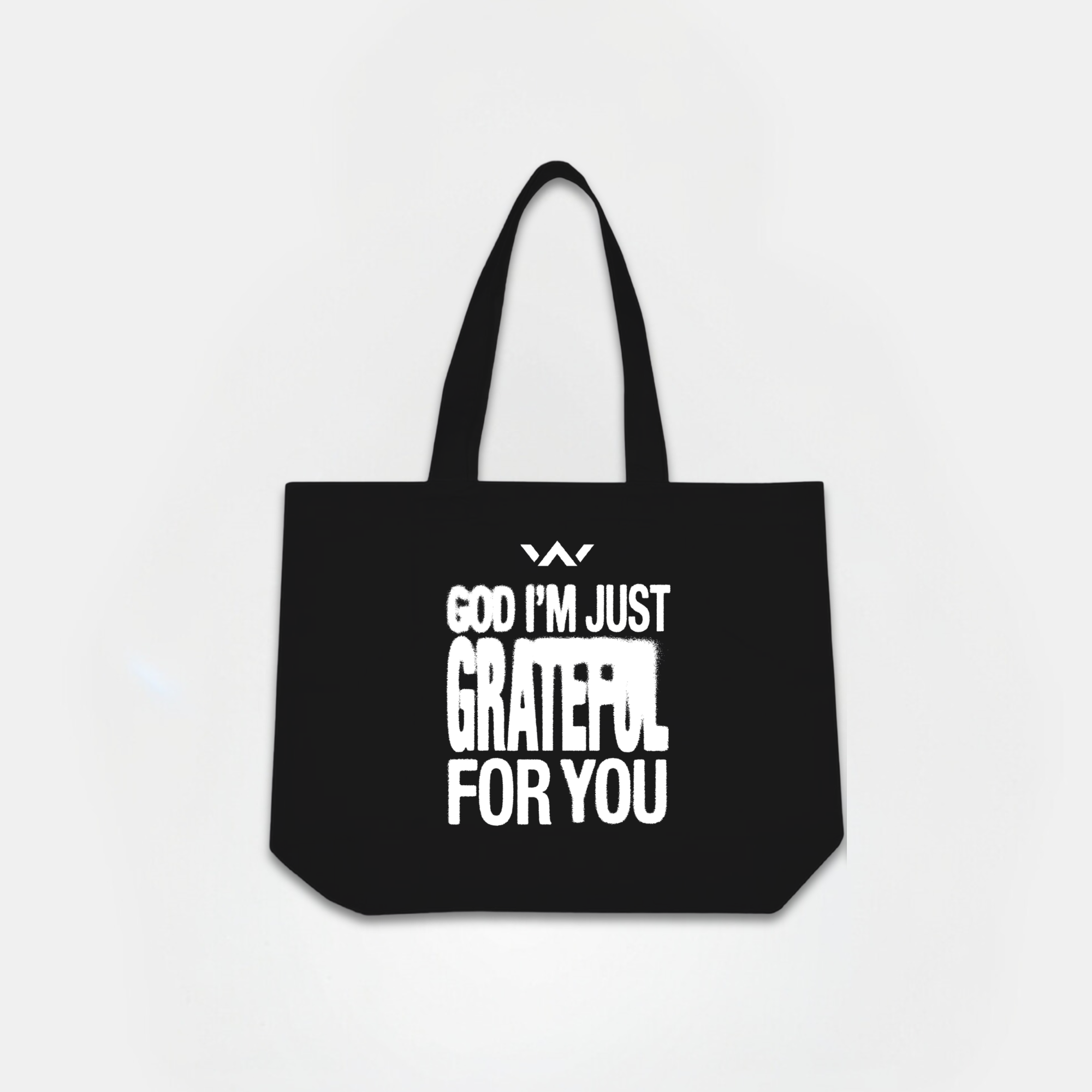 God I'm Just Grateful Black Tote