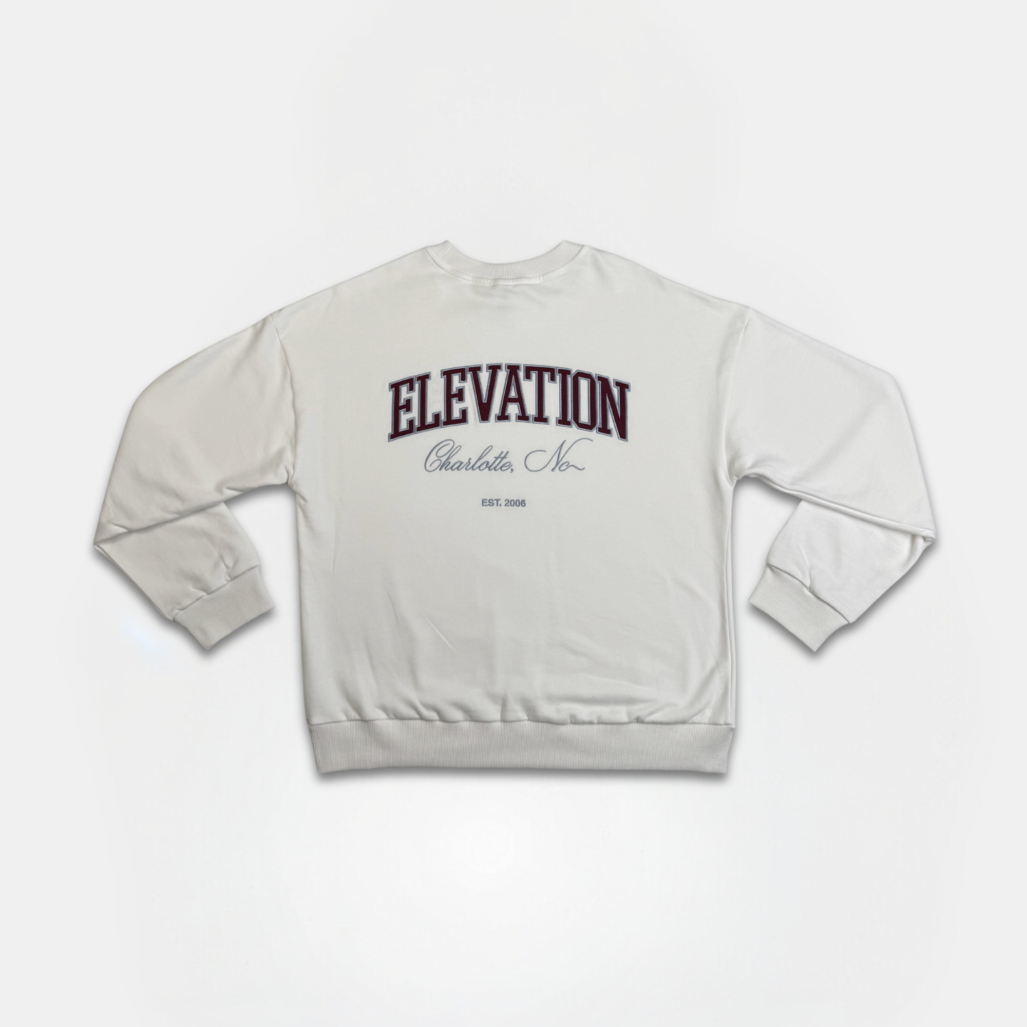 Elevation Crest White Crewneck