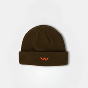 EW Logo Knit Brown Beanie