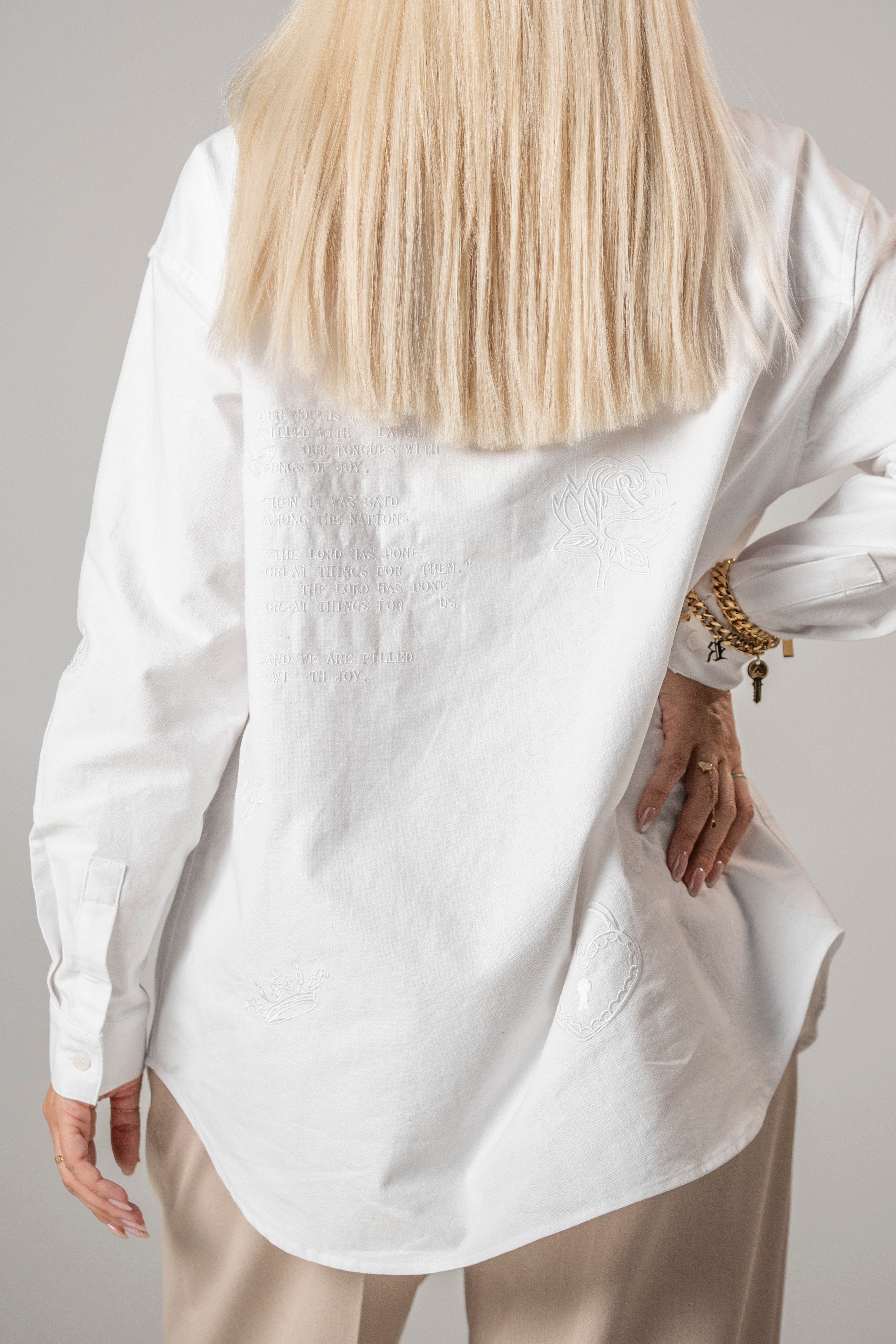 Oversized Embroidered Oxford