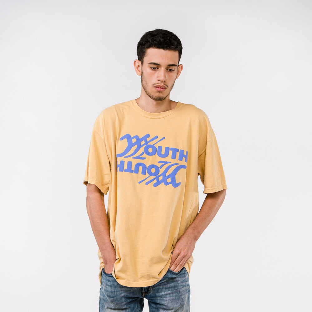 Youth Puff Print T-Shirt - Mustard