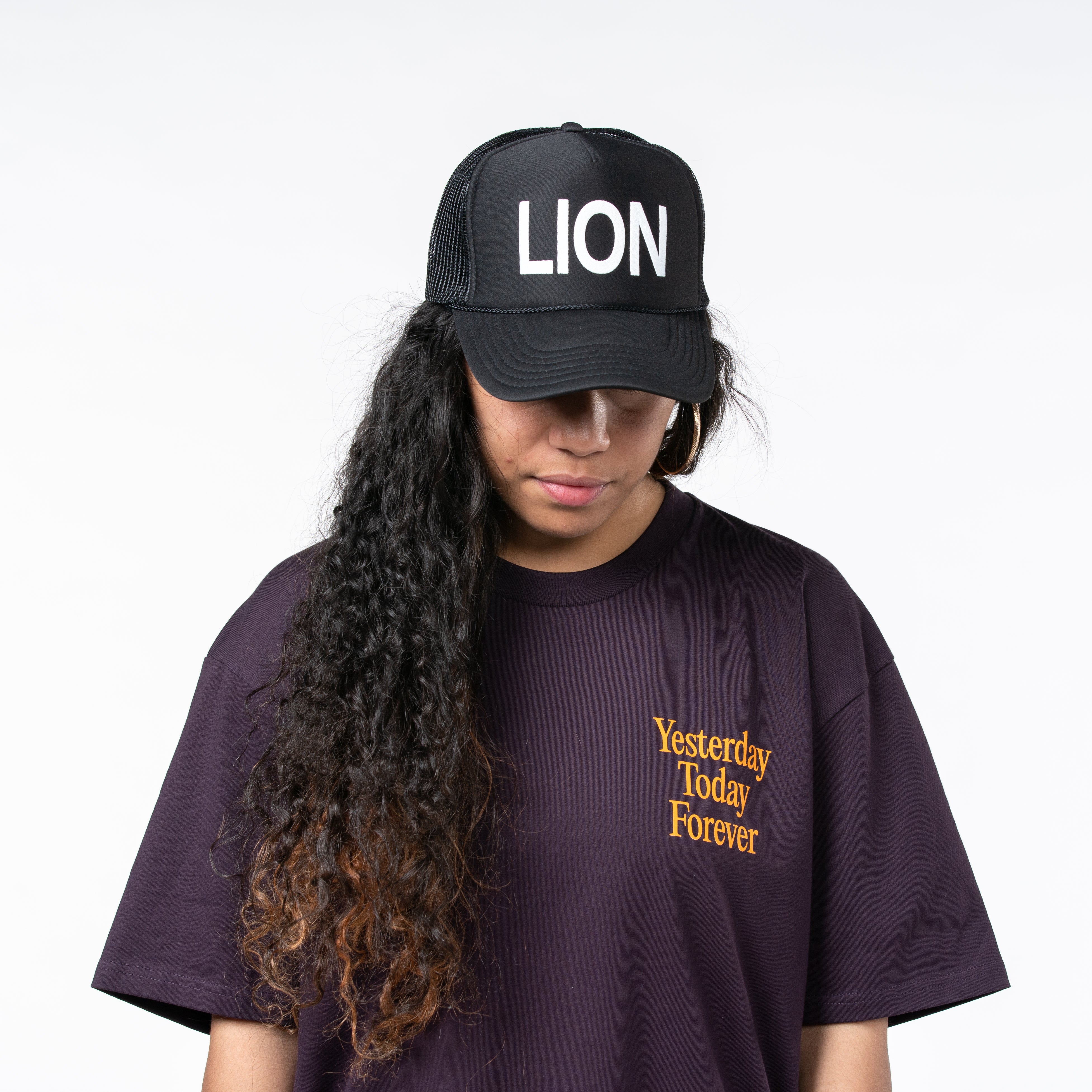 Lion Trucker Hat - Black
