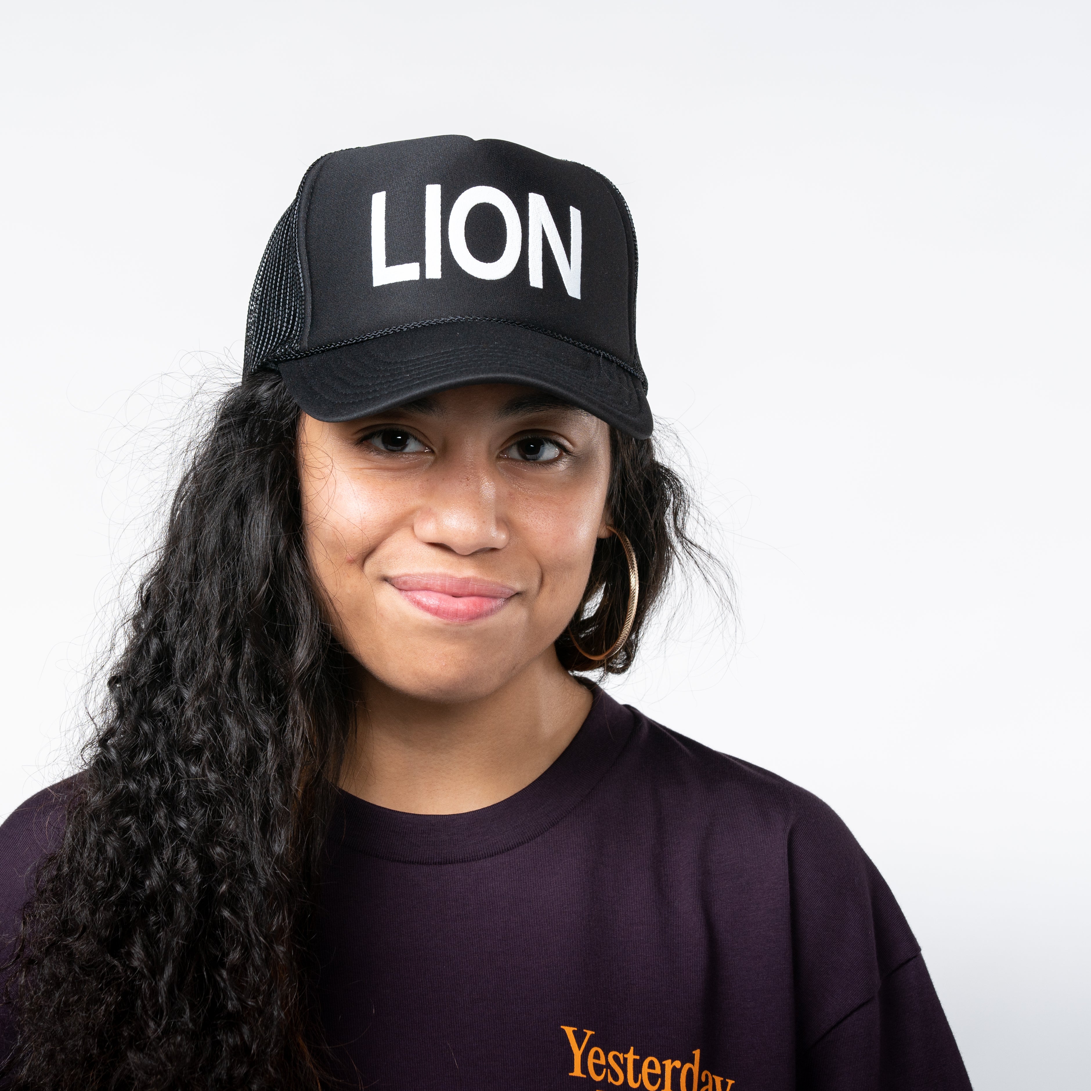 Lion Trucker Hat - Black