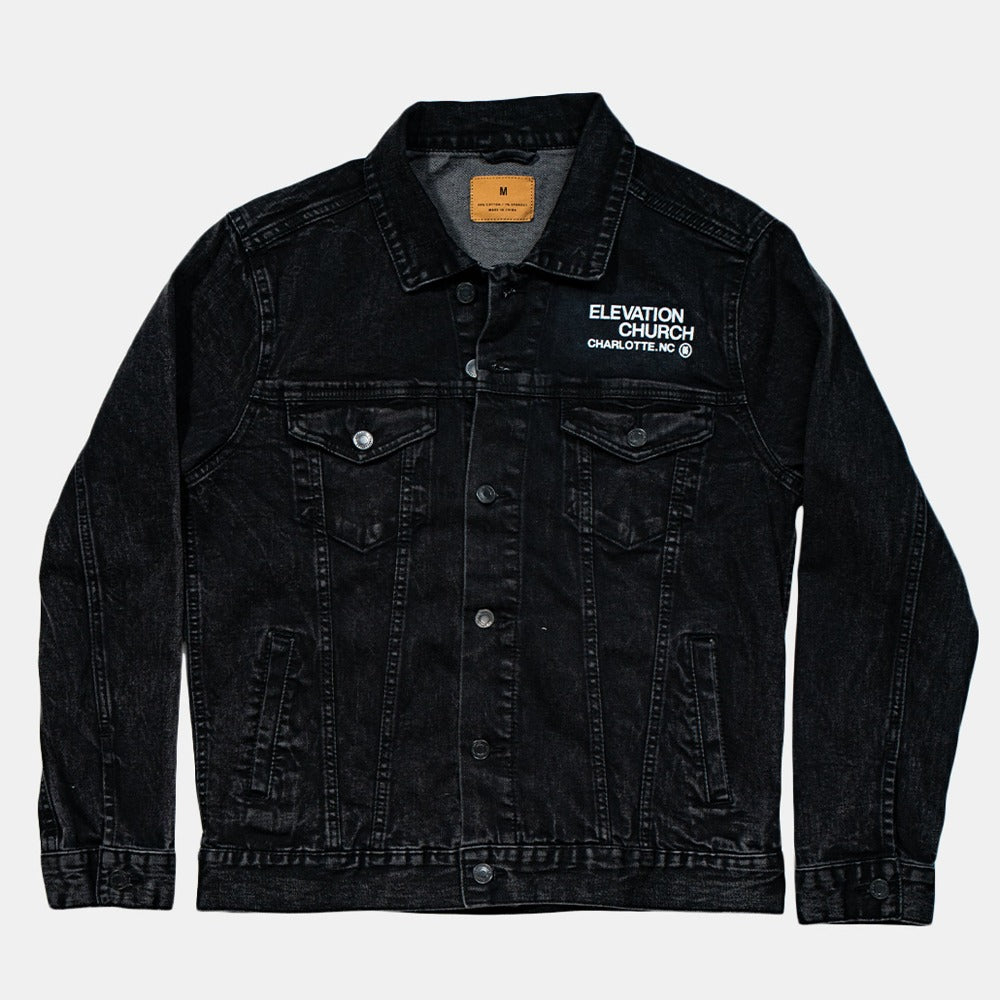 SWGCDTY Vintage Black Denim Jacket