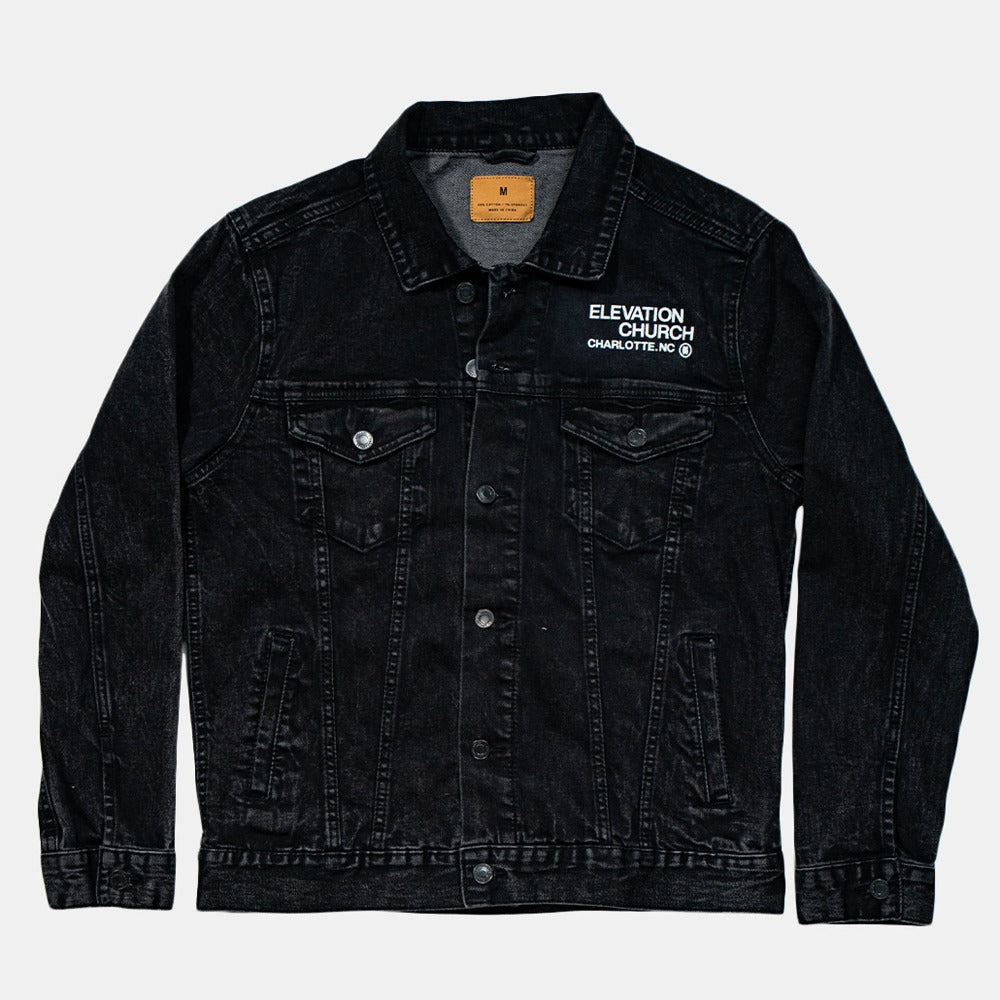 Vintage black 2025 denim jacket