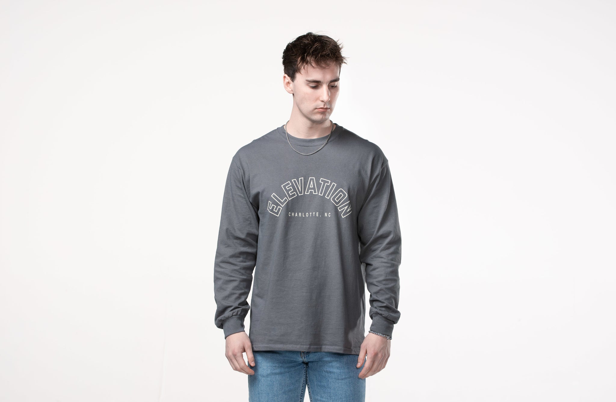 Elevation Long Sleeve T-Shirt - Charcoal
